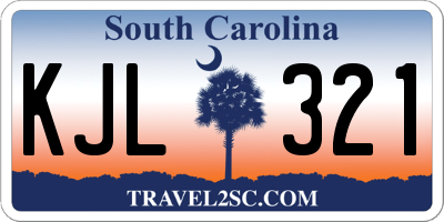 SC license plate KJL321