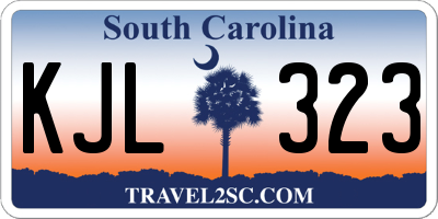 SC license plate KJL323