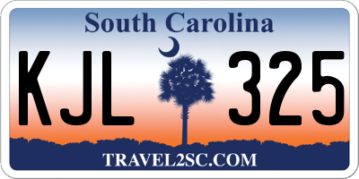 SC license plate KJL325