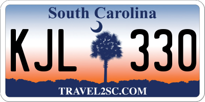 SC license plate KJL330