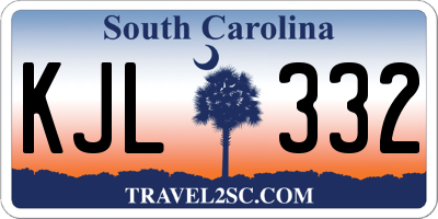 SC license plate KJL332