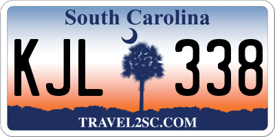 SC license plate KJL338