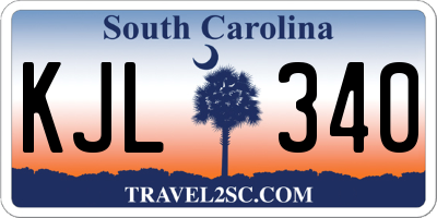 SC license plate KJL340