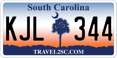 SC license plate KJL344