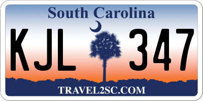 SC license plate KJL347