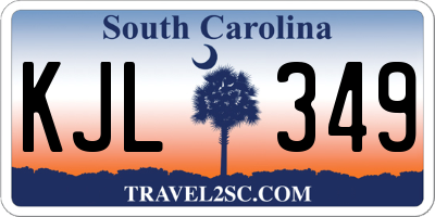 SC license plate KJL349