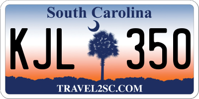 SC license plate KJL350