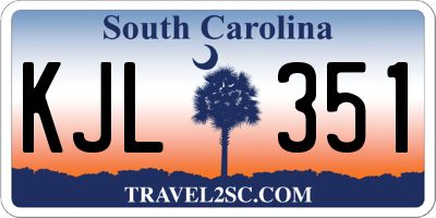 SC license plate KJL351