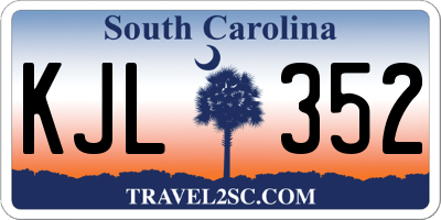 SC license plate KJL352