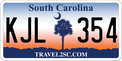 SC license plate KJL354