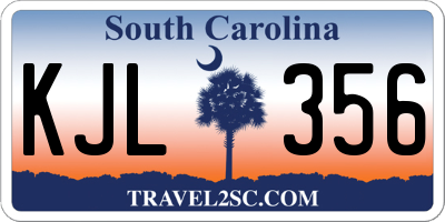 SC license plate KJL356