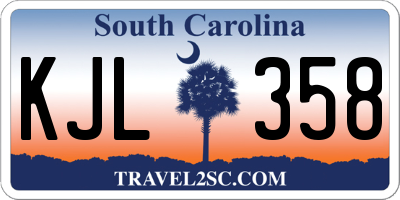 SC license plate KJL358