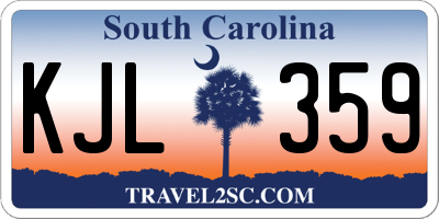 SC license plate KJL359