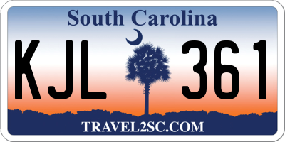 SC license plate KJL361