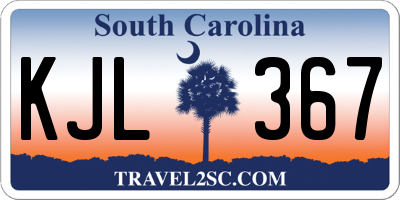 SC license plate KJL367