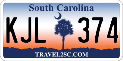 SC license plate KJL374