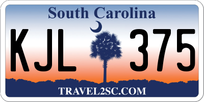 SC license plate KJL375