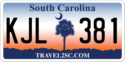 SC license plate KJL381