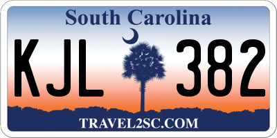 SC license plate KJL382
