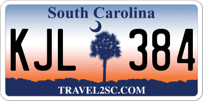 SC license plate KJL384