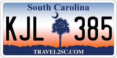 SC license plate KJL385