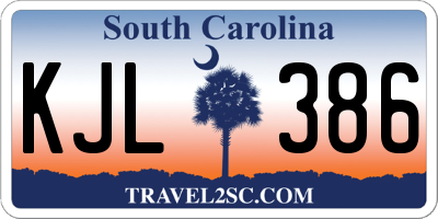 SC license plate KJL386
