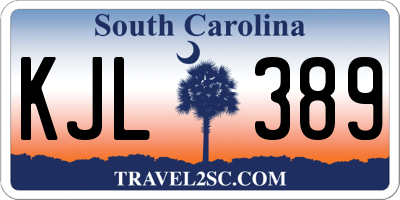 SC license plate KJL389