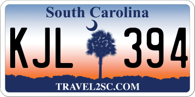 SC license plate KJL394