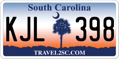 SC license plate KJL398