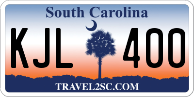 SC license plate KJL400