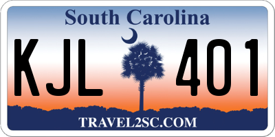 SC license plate KJL401