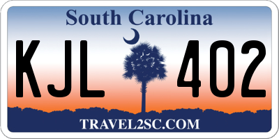 SC license plate KJL402