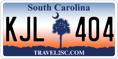 SC license plate KJL404