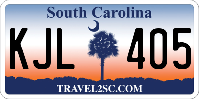 SC license plate KJL405