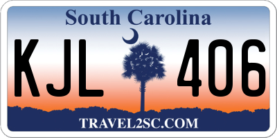 SC license plate KJL406