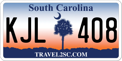 SC license plate KJL408