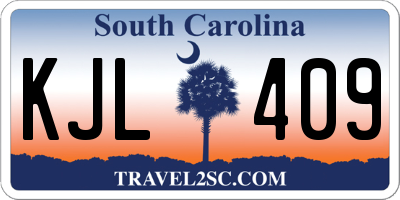 SC license plate KJL409