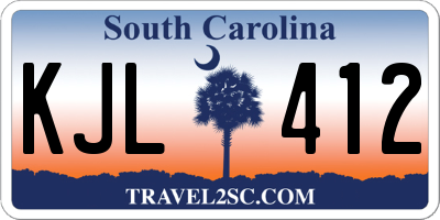 SC license plate KJL412