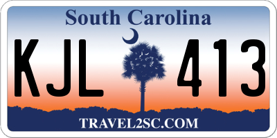 SC license plate KJL413