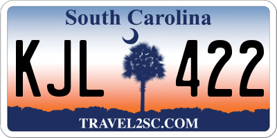 SC license plate KJL422