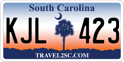 SC license plate KJL423