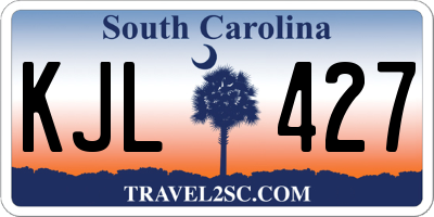 SC license plate KJL427