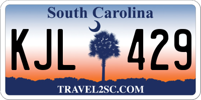 SC license plate KJL429