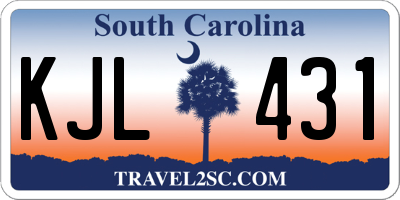 SC license plate KJL431