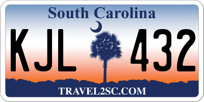 SC license plate KJL432