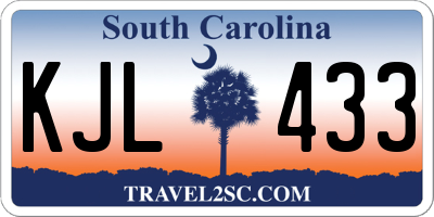 SC license plate KJL433