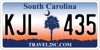 SC license plate KJL435