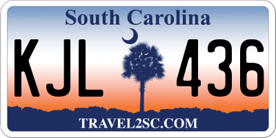 SC license plate KJL436