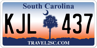SC license plate KJL437