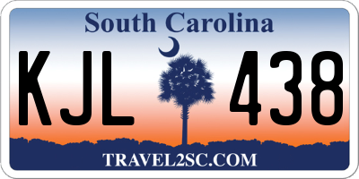 SC license plate KJL438